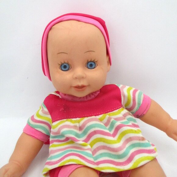 GI Go Dolls Set if 2 Expressions Smile Beanbag -Baby Paci Blue Eyes Vnyl 9" - Picture 8 of 8